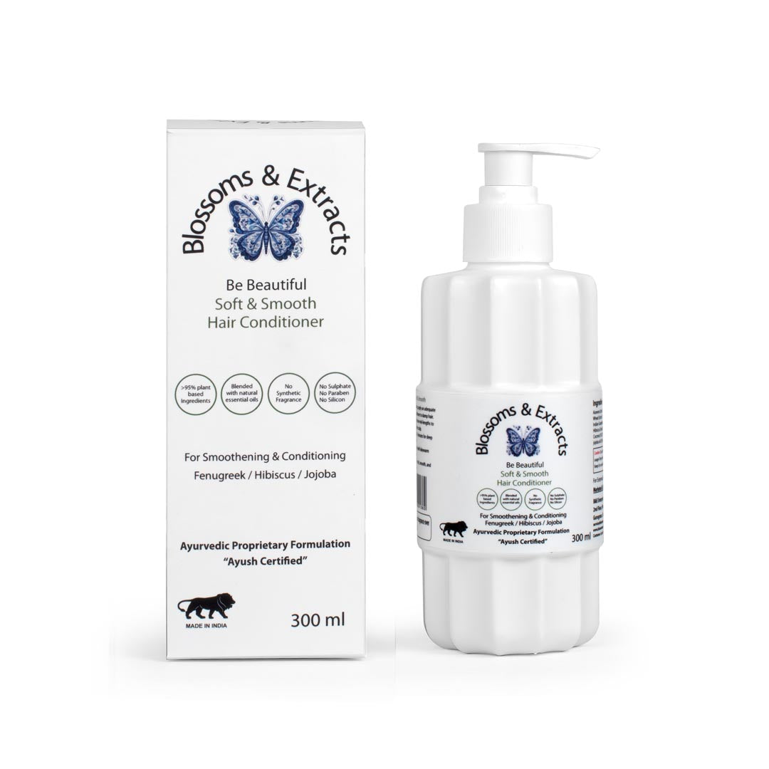 Blossoms & Extracts SOFT & SMOOTH HAIR CONDITIONER Silky Shine, Naturally (Aloe vera extracts, Bhringraj Extracts, Wheat Extracts)