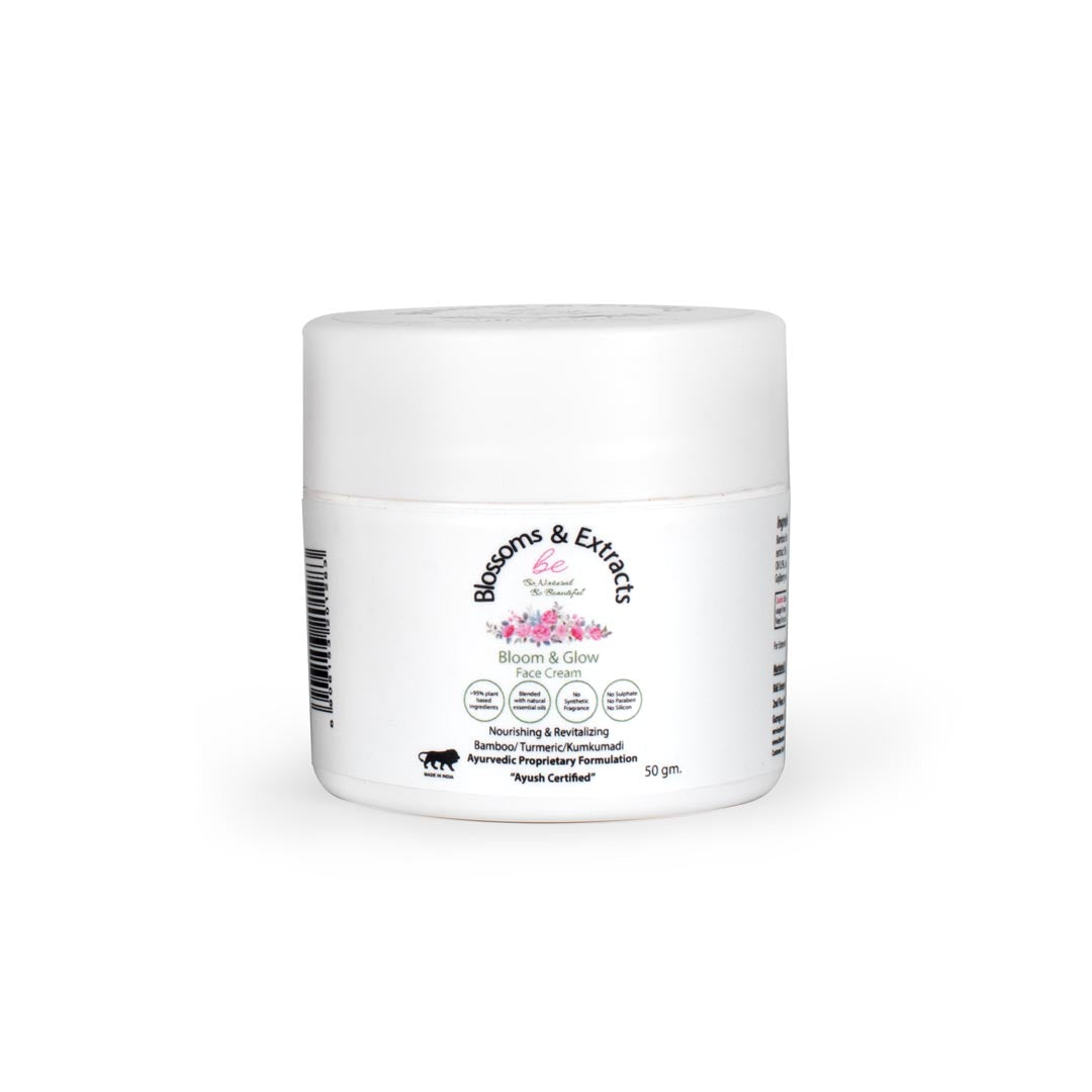 Blossoms & Extracts BLOOM & GLOW FACE CREAM (Bamboo Leaf Extract, Turmeric Extract, Kumkumadi)